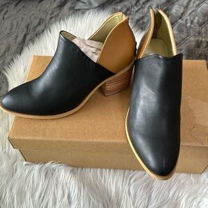 Sseko handmade leather two tone bootie